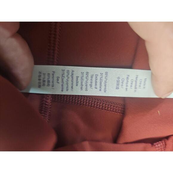 NWT CRZ Yoga  Wine High Waisted Shorts Unisex Yoga Size Large - Picture 6 of 6